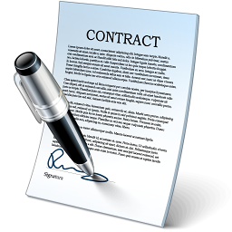 Contract being signed